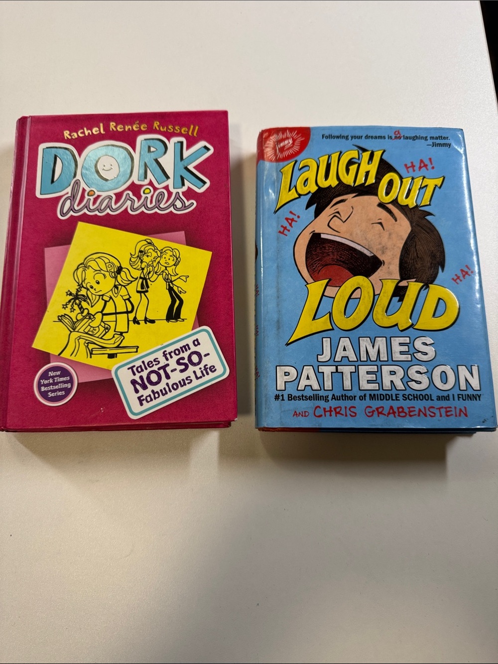 Dork Diaries (Pink) + Laugh Out Loud by James Patterson (Blue) - Set of 2